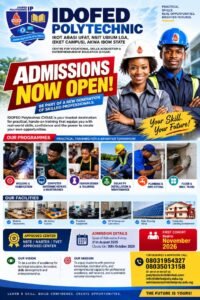 Idofedpoly Admission is now open